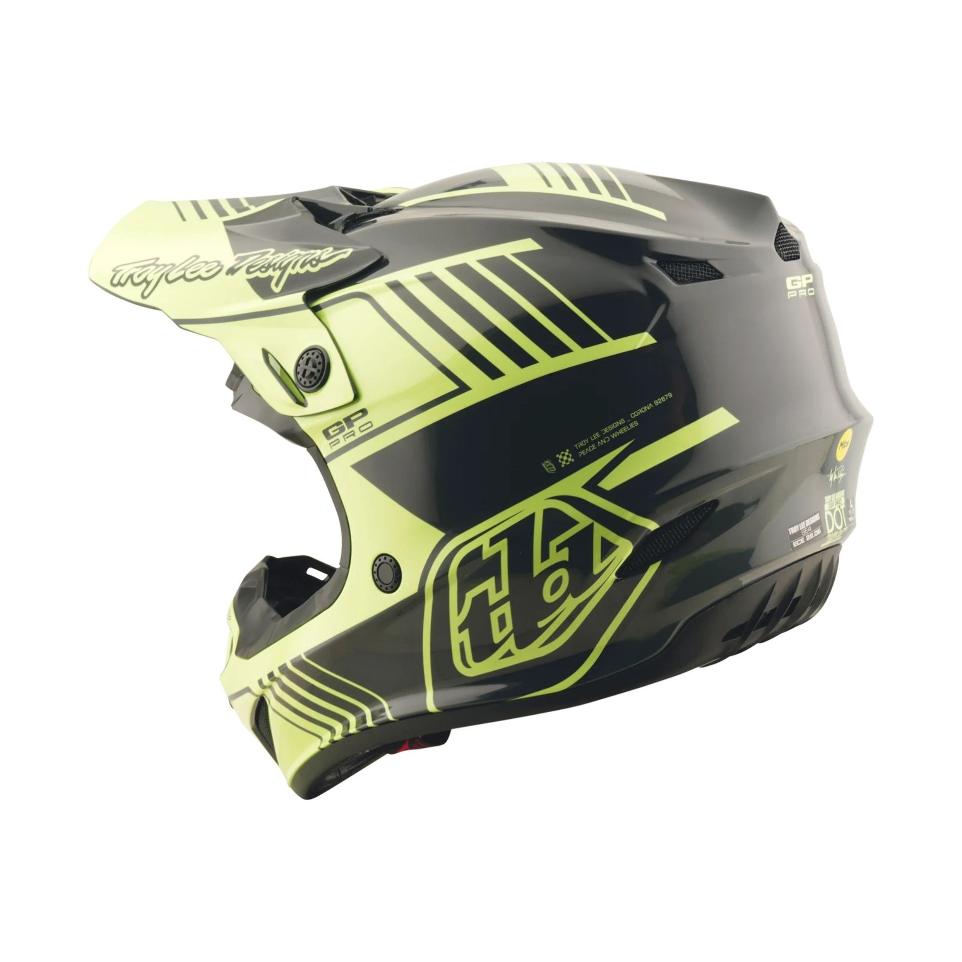 Gp Pro Helmet; Segment Glo Yellow / Black